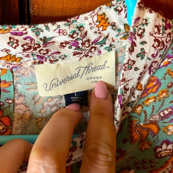 Universal Thread Ruffle Sleeve Mix Pattern Dress - Picture 4 of 4